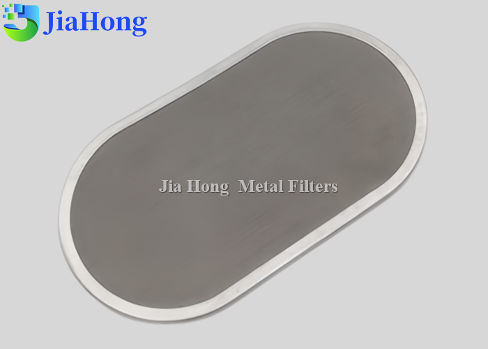 Edge-Wrapped Oval Wire Mesh Filter Disc